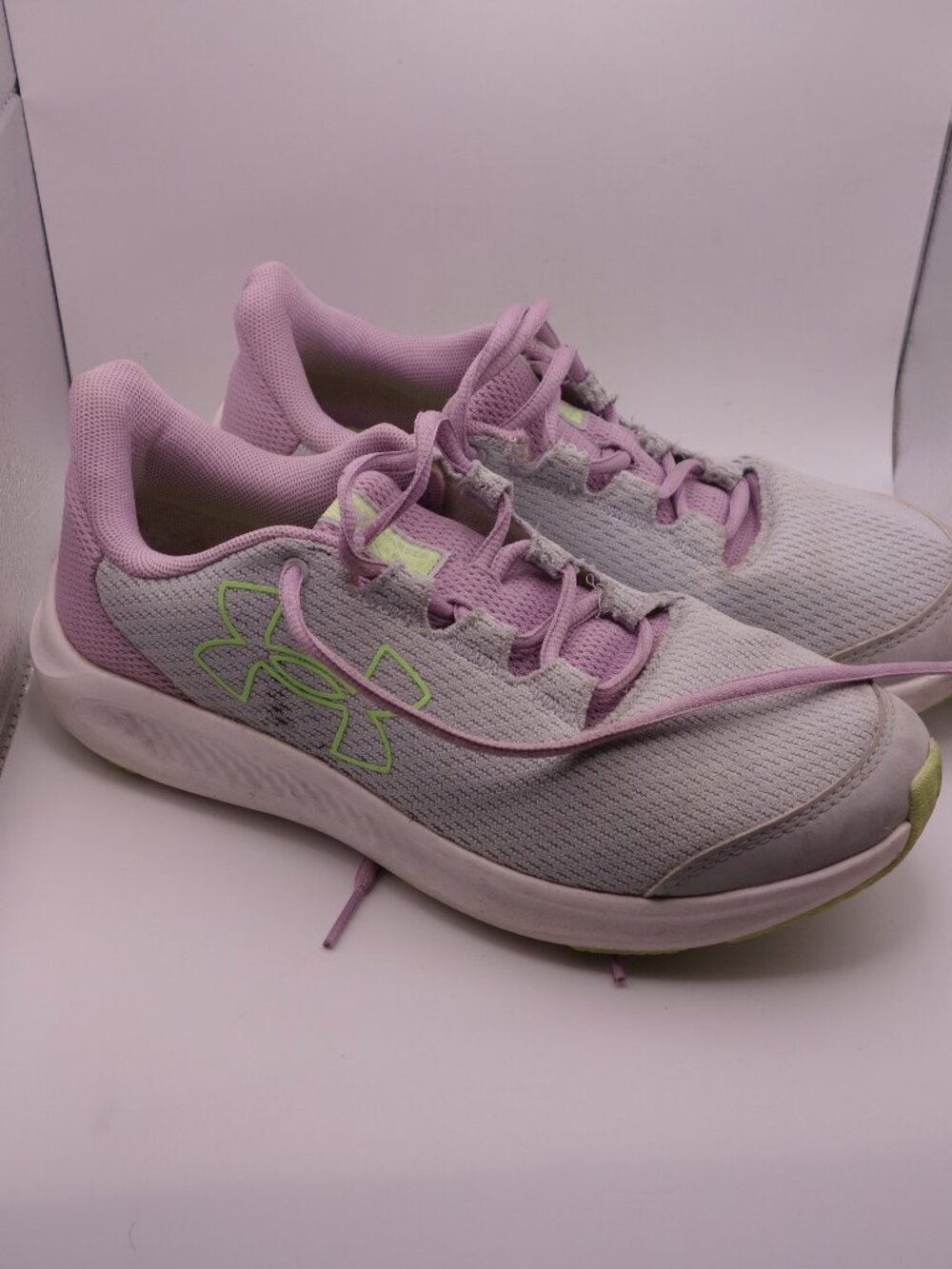 Under Armour Assert 9 Purple Grey Running Shoes 6Y